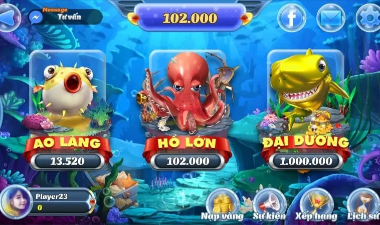 Cách Kiếm 10 Triệu Xu/Phút Từ Bắn Cá Đại Dương Tại G88 Ít Ai Biết 2 Giao diện chơi Bắn Cá Đại Dương Tại G88